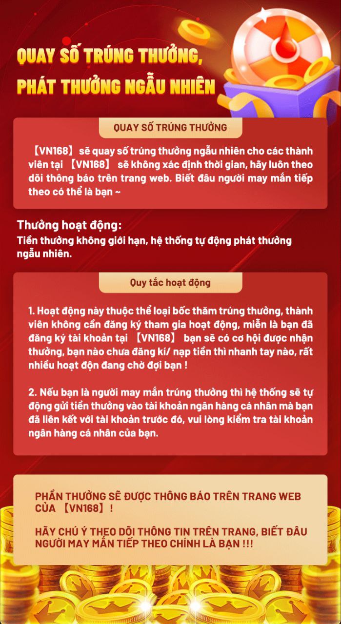 Quay số trúng thưởng – Cơ hội may mắn cho mọi thành viên